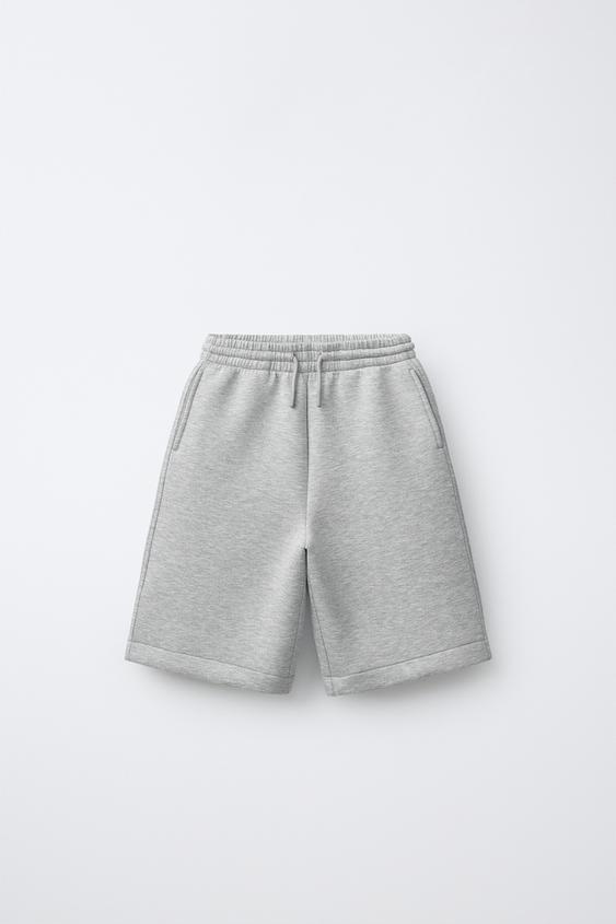 BERMUDA EFECTO NEOPRENO - Gris vigoré de Zara - Imagen 0