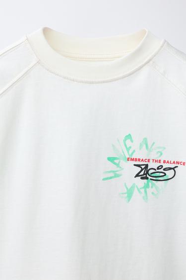 PRINTED T-SHIRT - White by Zara - Image 2