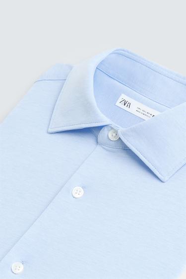 CHEMISE REGULAR FIT - Bleu ciel de Zara - Image 8