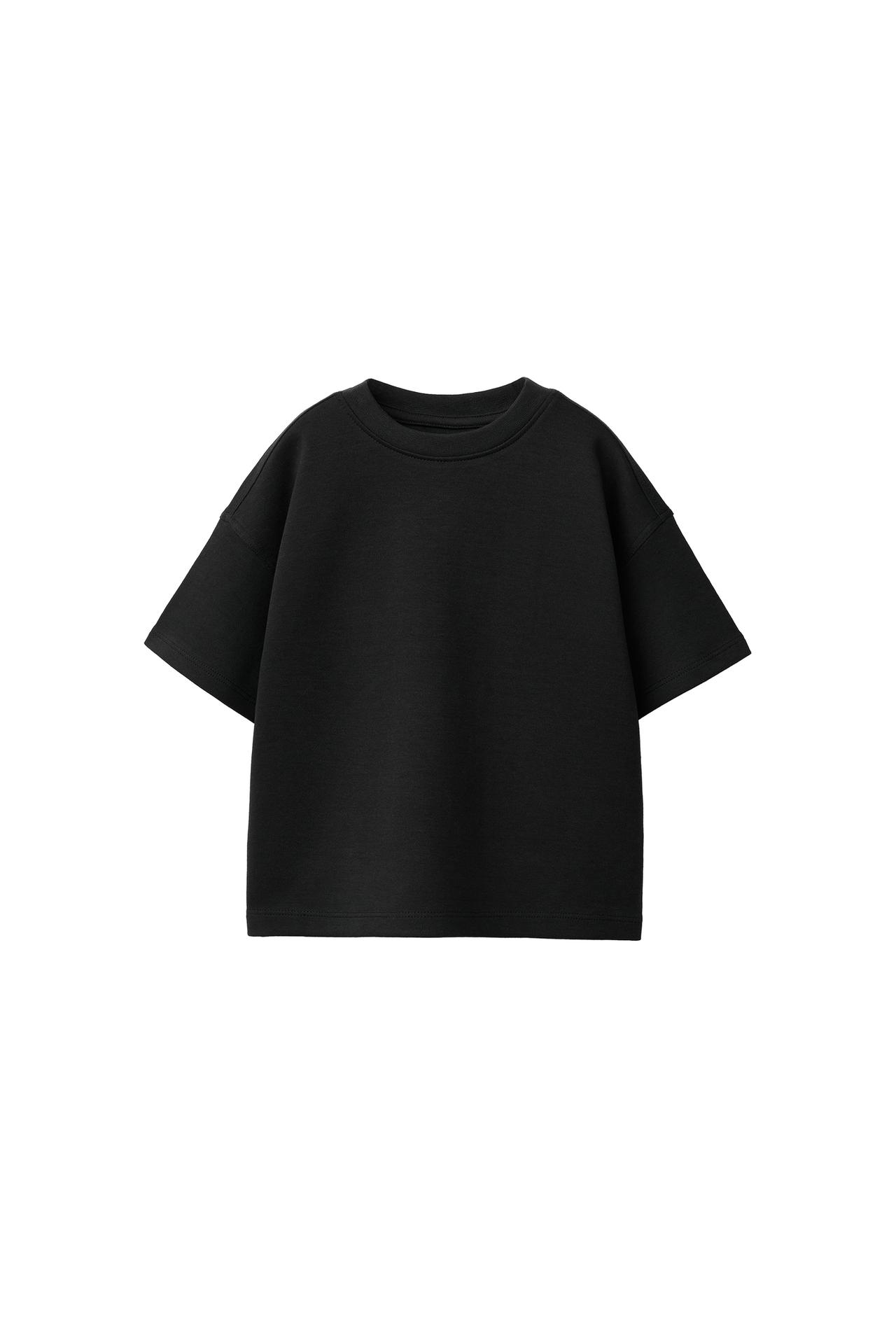 BASIC INTERLOCK T-SHIRT — Black