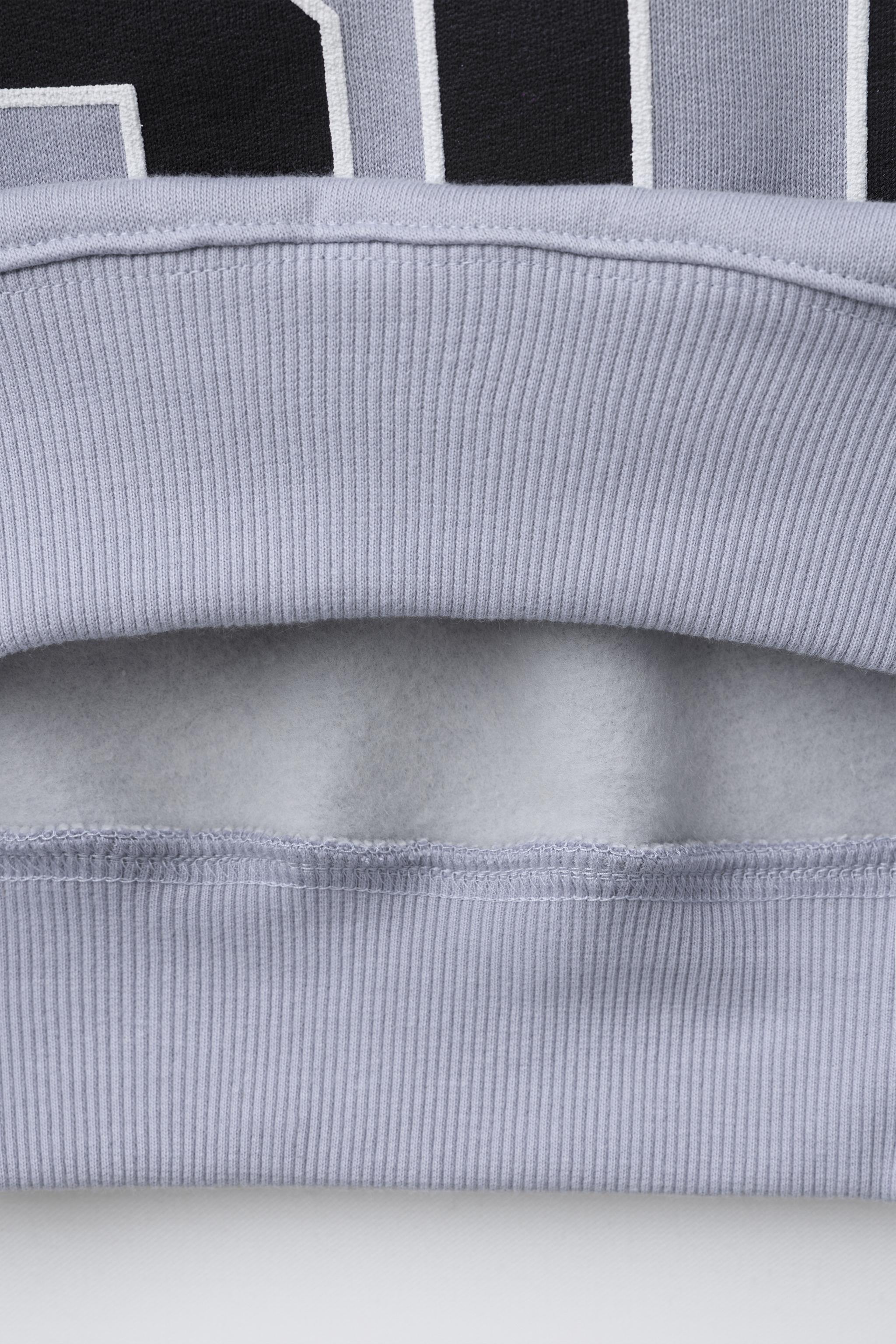 ナンバー&テキストプリントスウェットシャツ - ライトブルー | ZARA