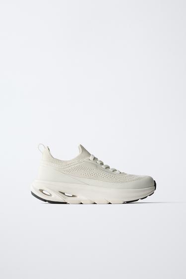 TRAINERS WITH SOLE DETAIL - White by Zara - Image 0