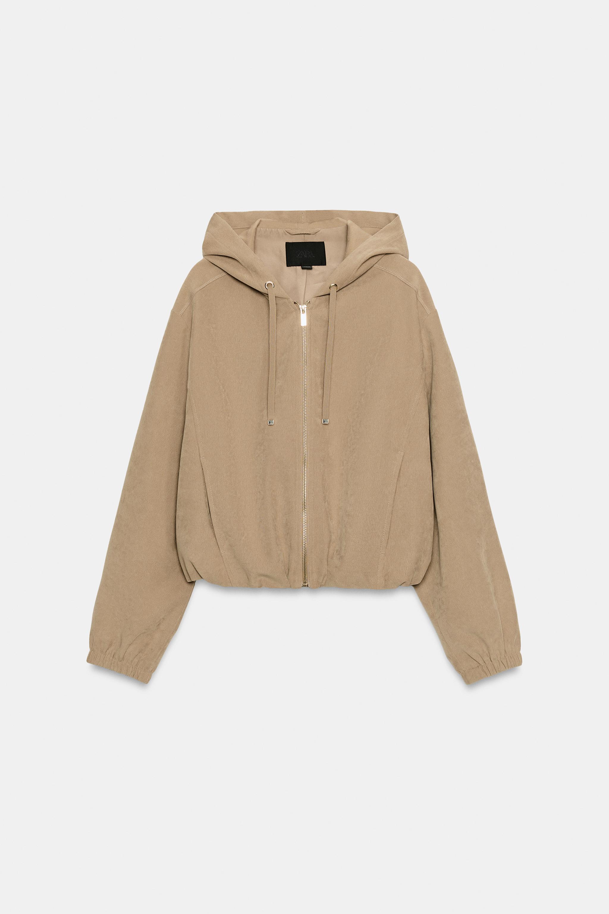 フード付きボンバージャケット - ライトキャメル | ZARA Japan / 日本