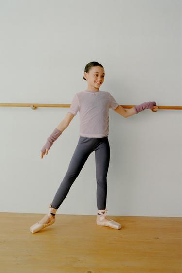 ФУТБОЛКА «БАЛЕТ» С ДВОЙНЫМ НИЗОМ — РОЗОВЫЙ от Zara