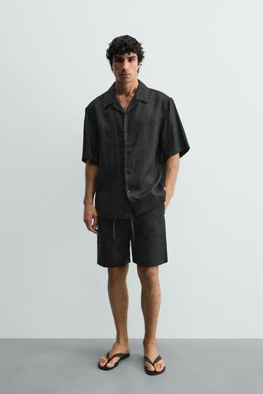 Camisa de lino 100% corte relajado