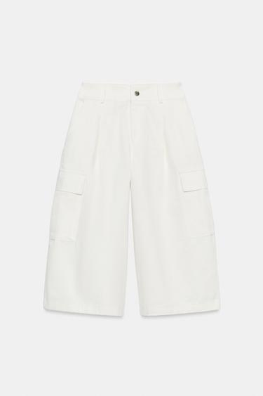 LONG CARGO BERMUDA SHORTS - Ecru by Zara - Image 6