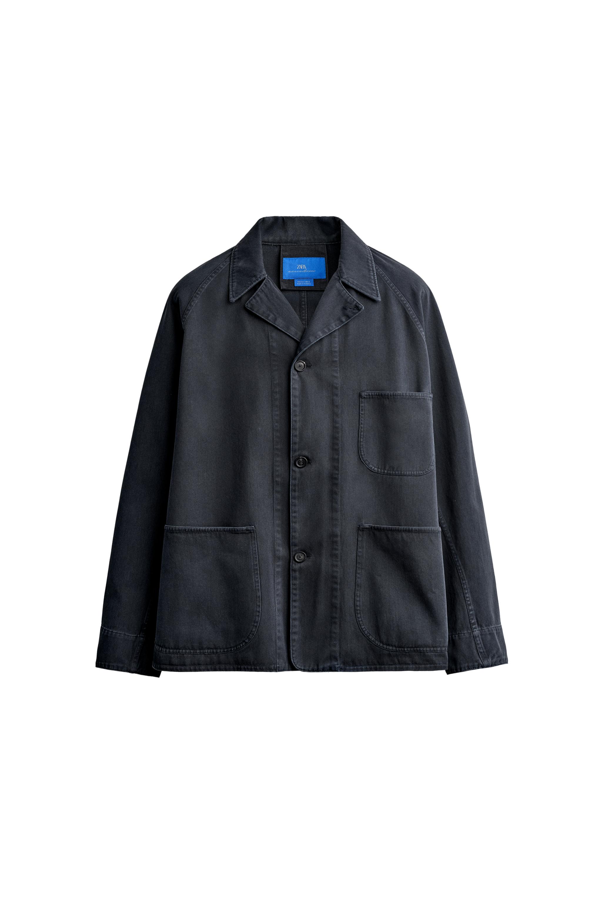AARON LEVINE X ZARA POCKET OVERSHIRT - Navy blue | ZARA United States