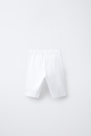 PLAIN CYCLING LEGGINGS - White by Zara - Image 1