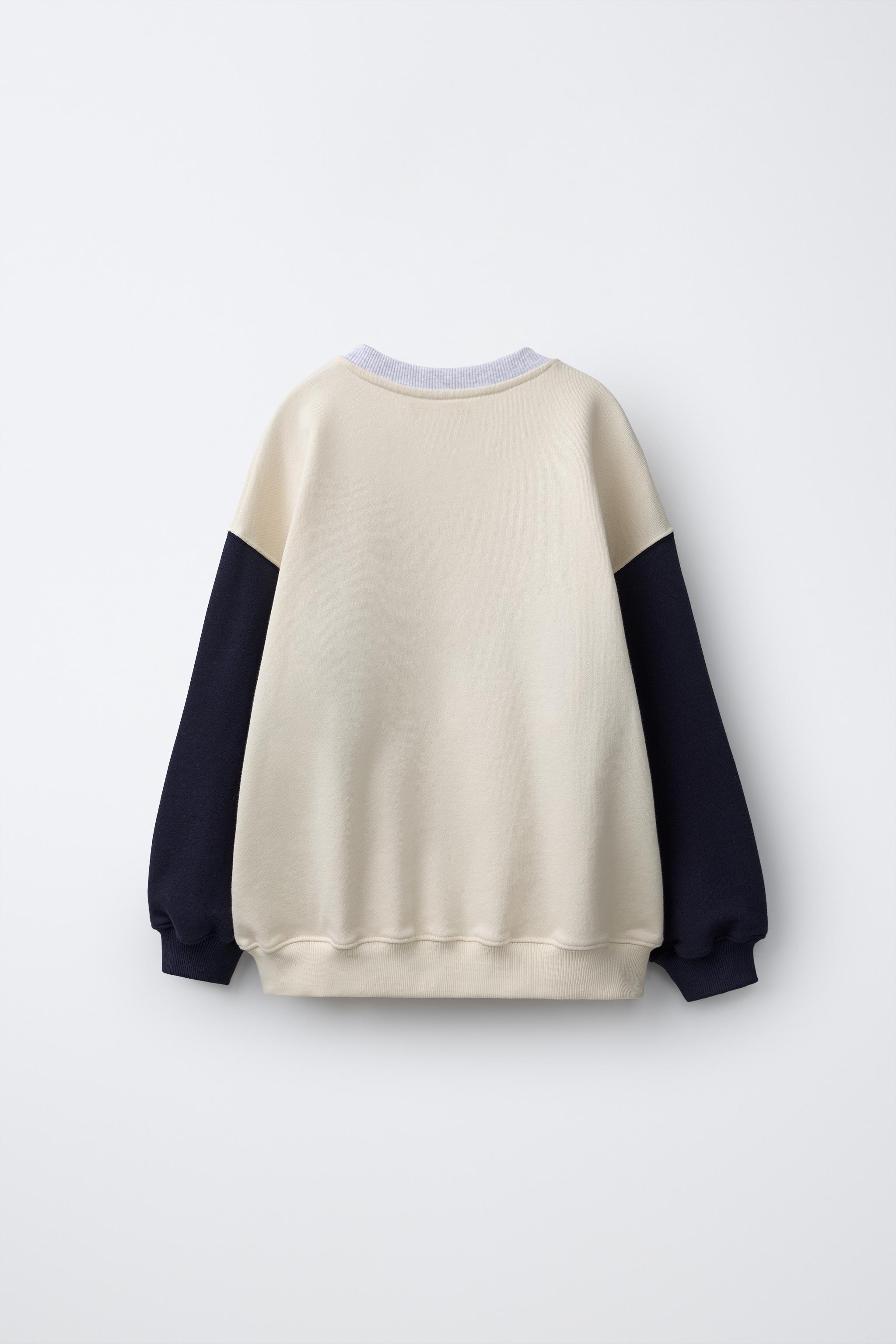 Детские худи Zara COLOR-BLOCK GRAPHIC SWEATSHIRT — фото 3