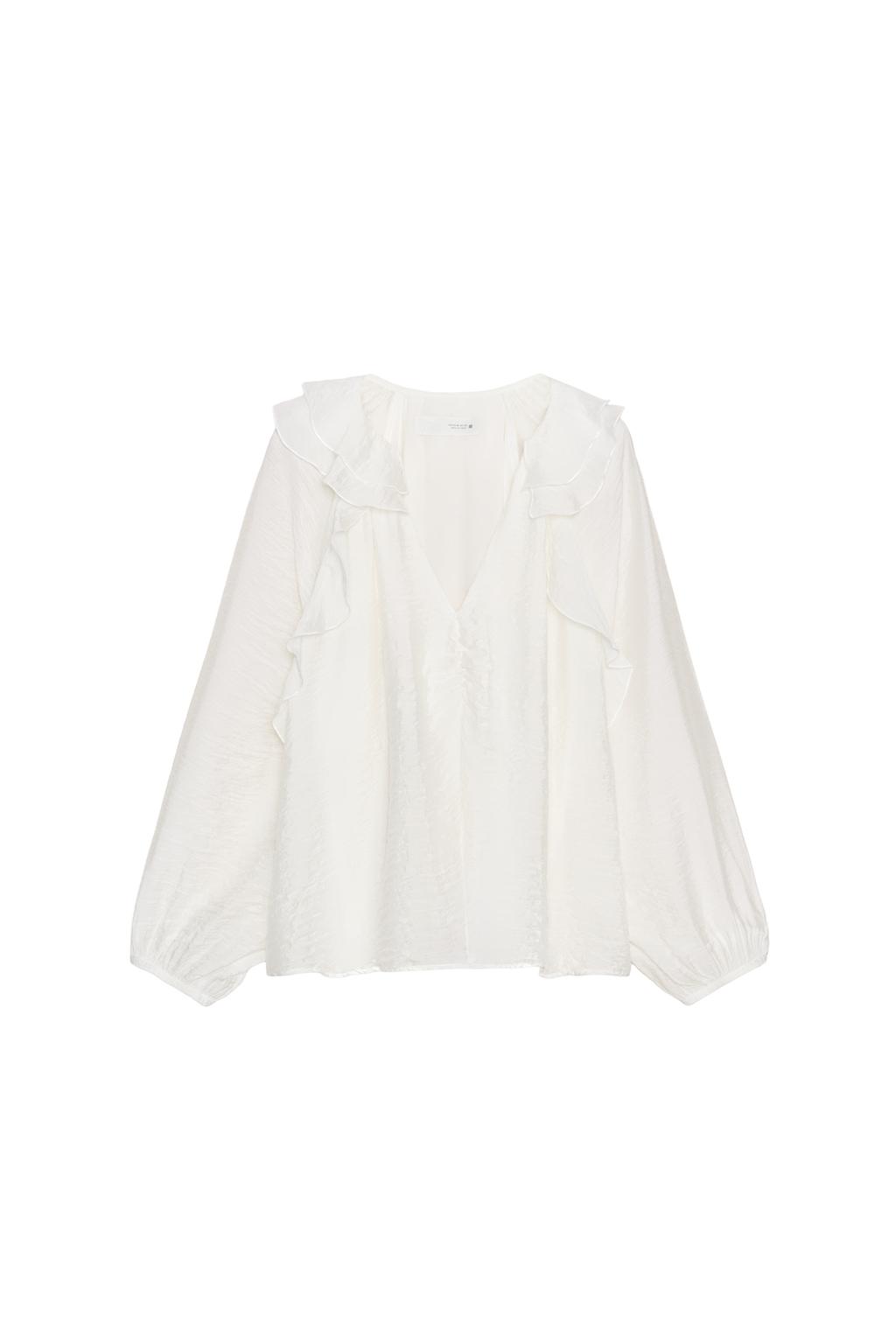 RUFFLED RUCHE BLOUSE - image 3