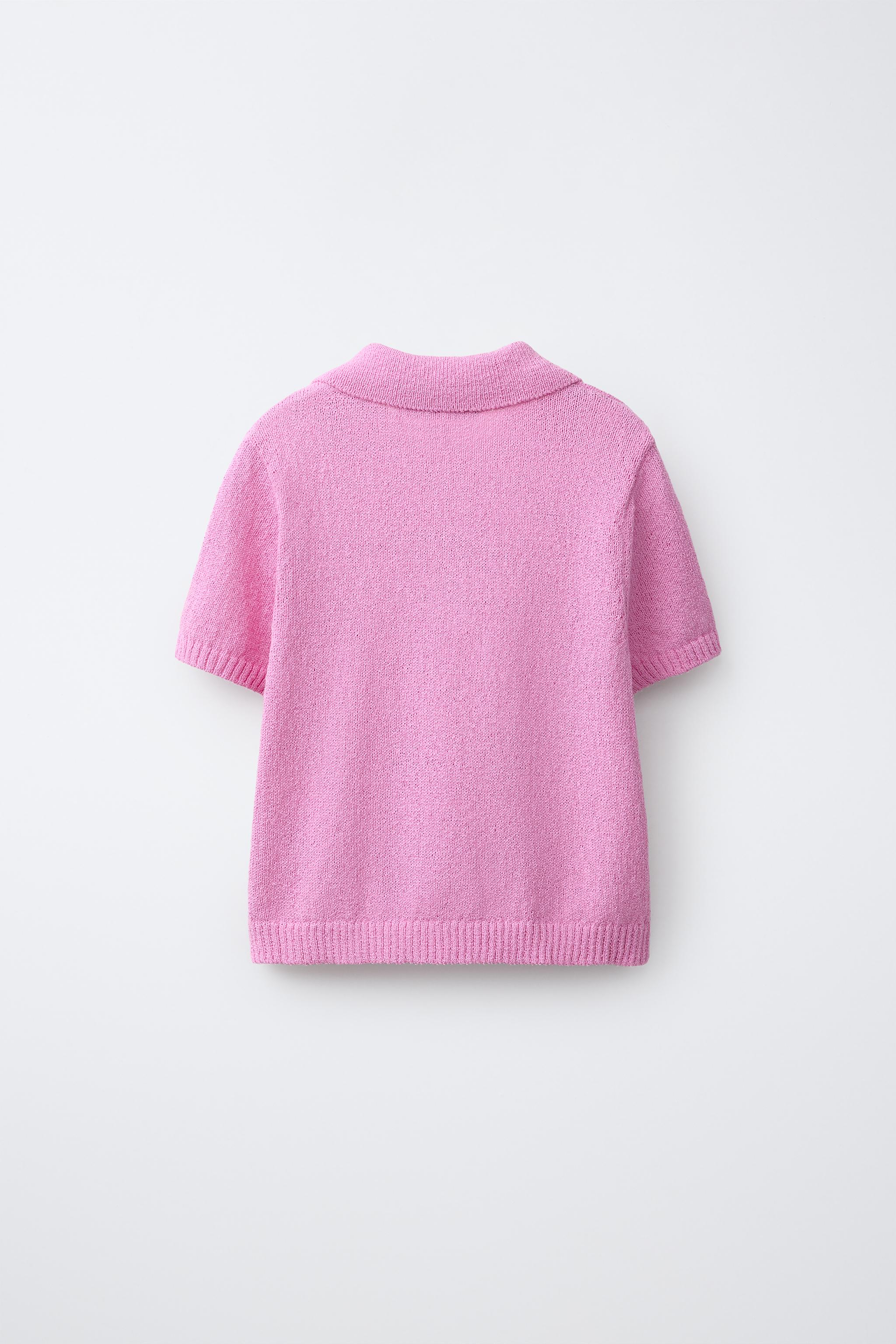 KNIT POLO - Pink | ZARA Canada