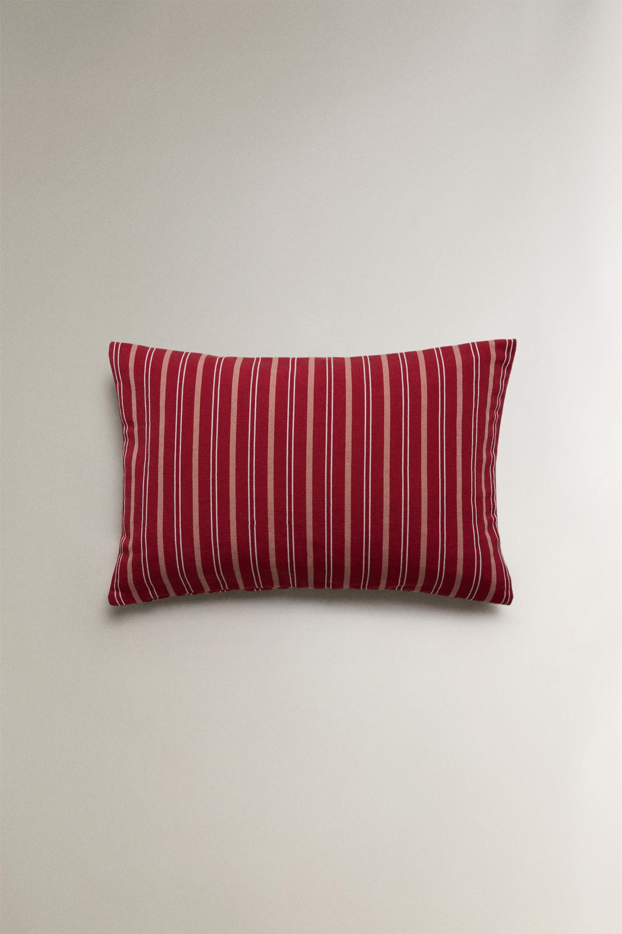 Zara STRIPED THROW PILLOW COVER — фото 3