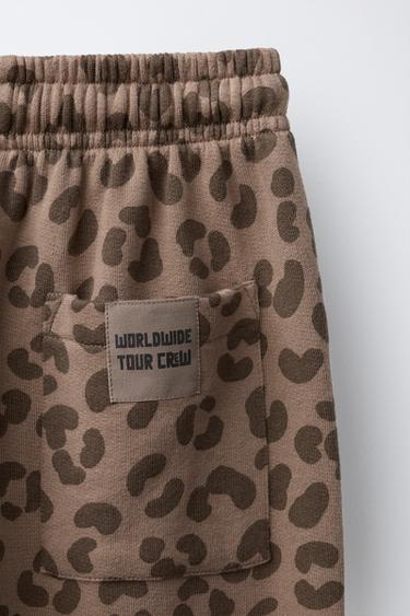 ANIMAL PRINT PLUSH TROUSERS - Brown by Zara - Image 3