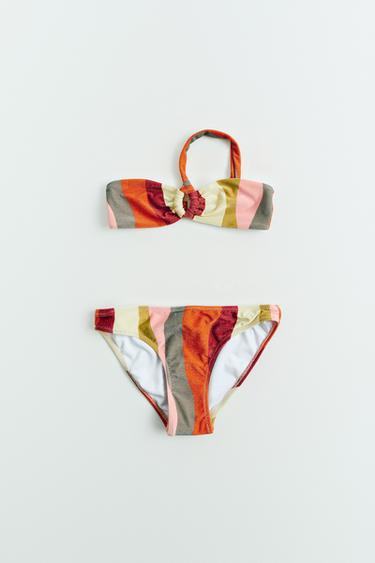 Zara 6-14 YEARS/ SHIMMER WAVE BIKINI - Multicolored