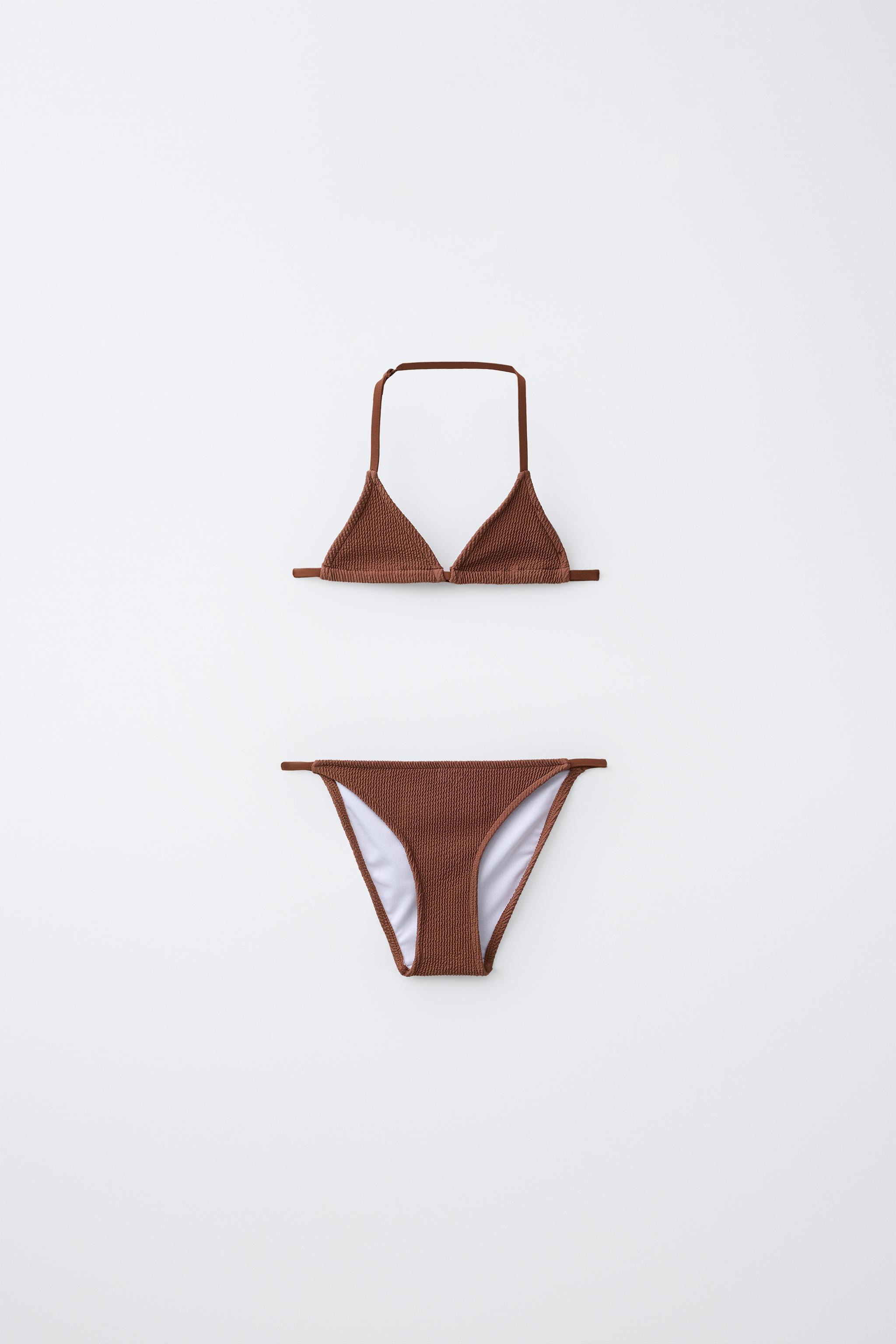 AGES 6-14 RIBBED TRIANGLE BIKINI