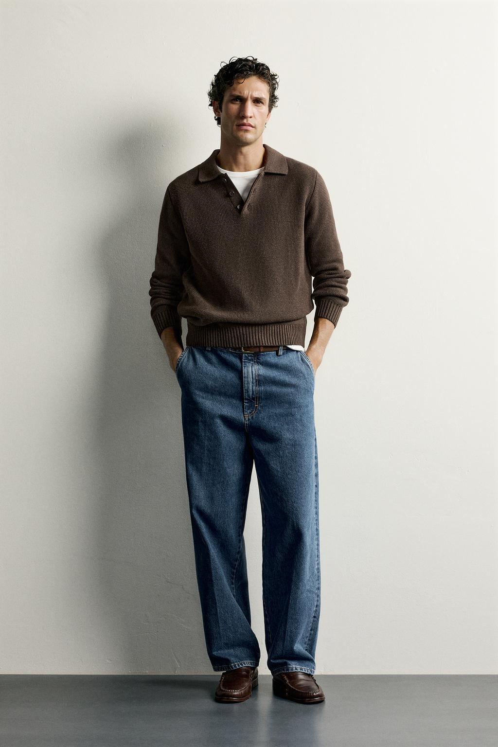 STRUCTURED COTTON KNIT POLO SHIRT