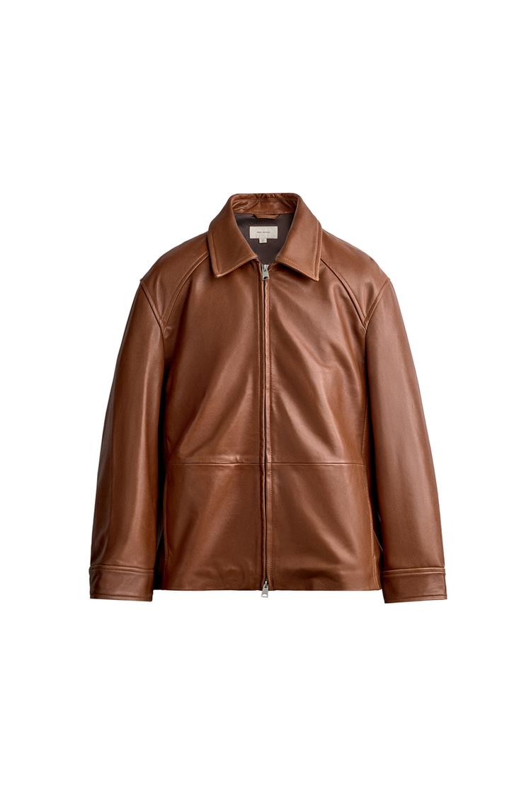 Chaqueta de cuero de corte regular 3