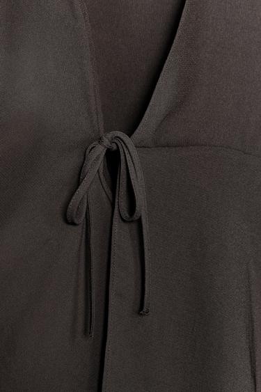 BLOUSE CROISÉE ASYMÉTRIQUE ZW COLLECTION - Marron foncé de Zara - Image 8