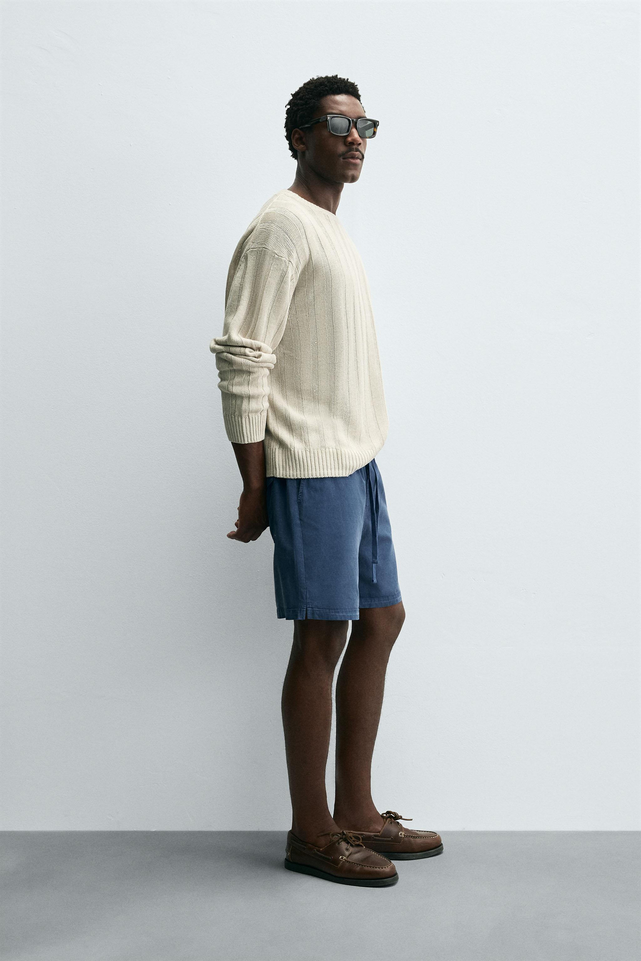 RELAXED FIT LYOCELL-COTTON SHORTS