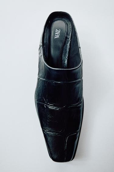 MULE DE SALTO ESTAMPADA - Preto da Zara