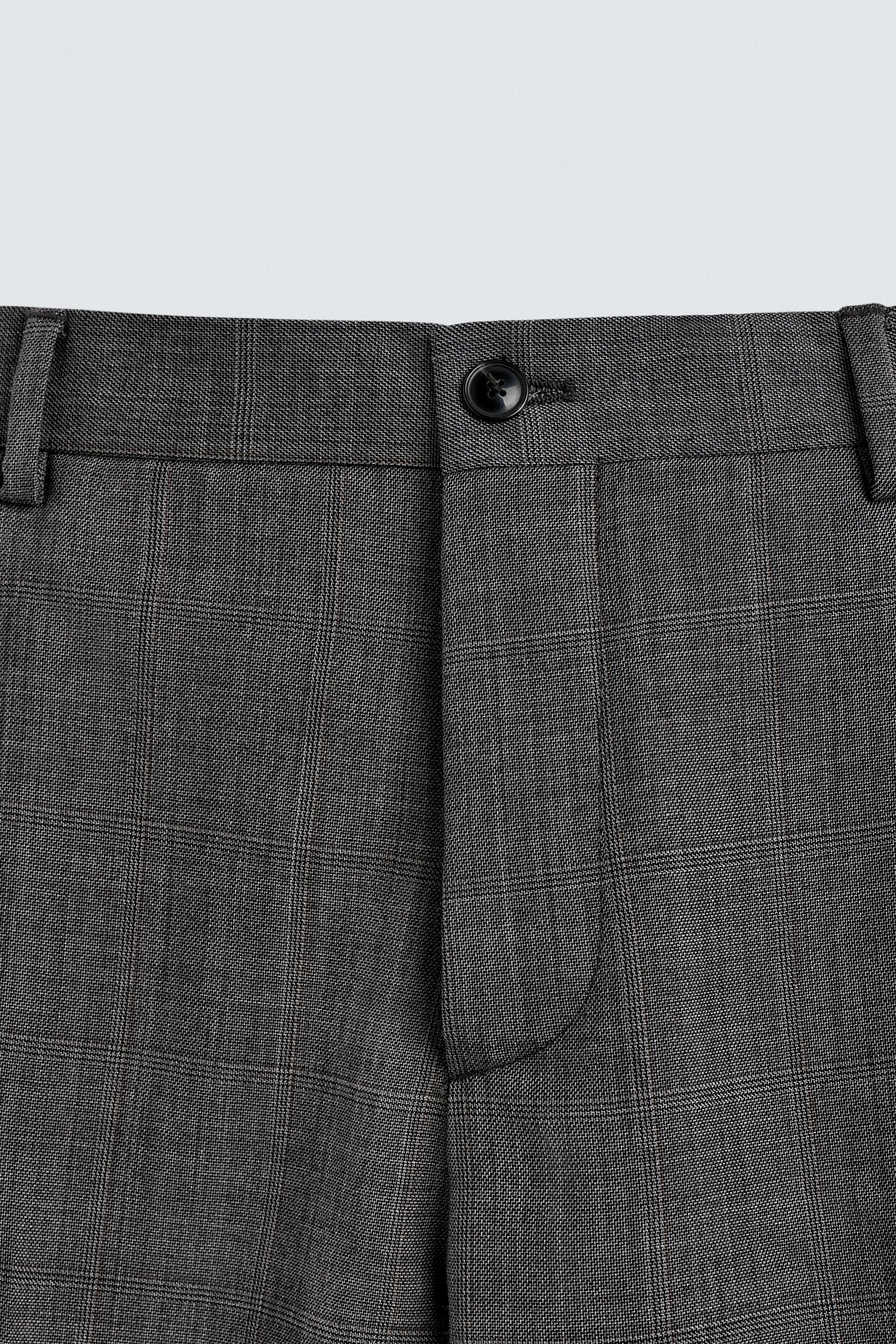 PLAID SUIT PANTS