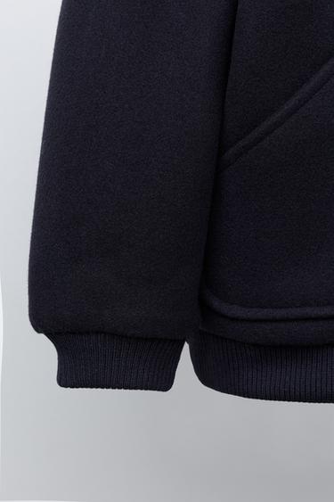 SYNTHETIC WOOL JACKET WITH POCKETS - Navy blue by Zara - Image 5
