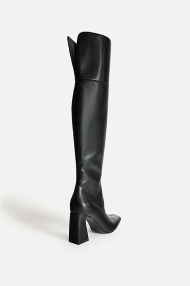 LEATHER OVER-THE-KNEE HIGH-HEEL BOOTS 50TH ANNIVERSARY - Black by Zara - Image 3