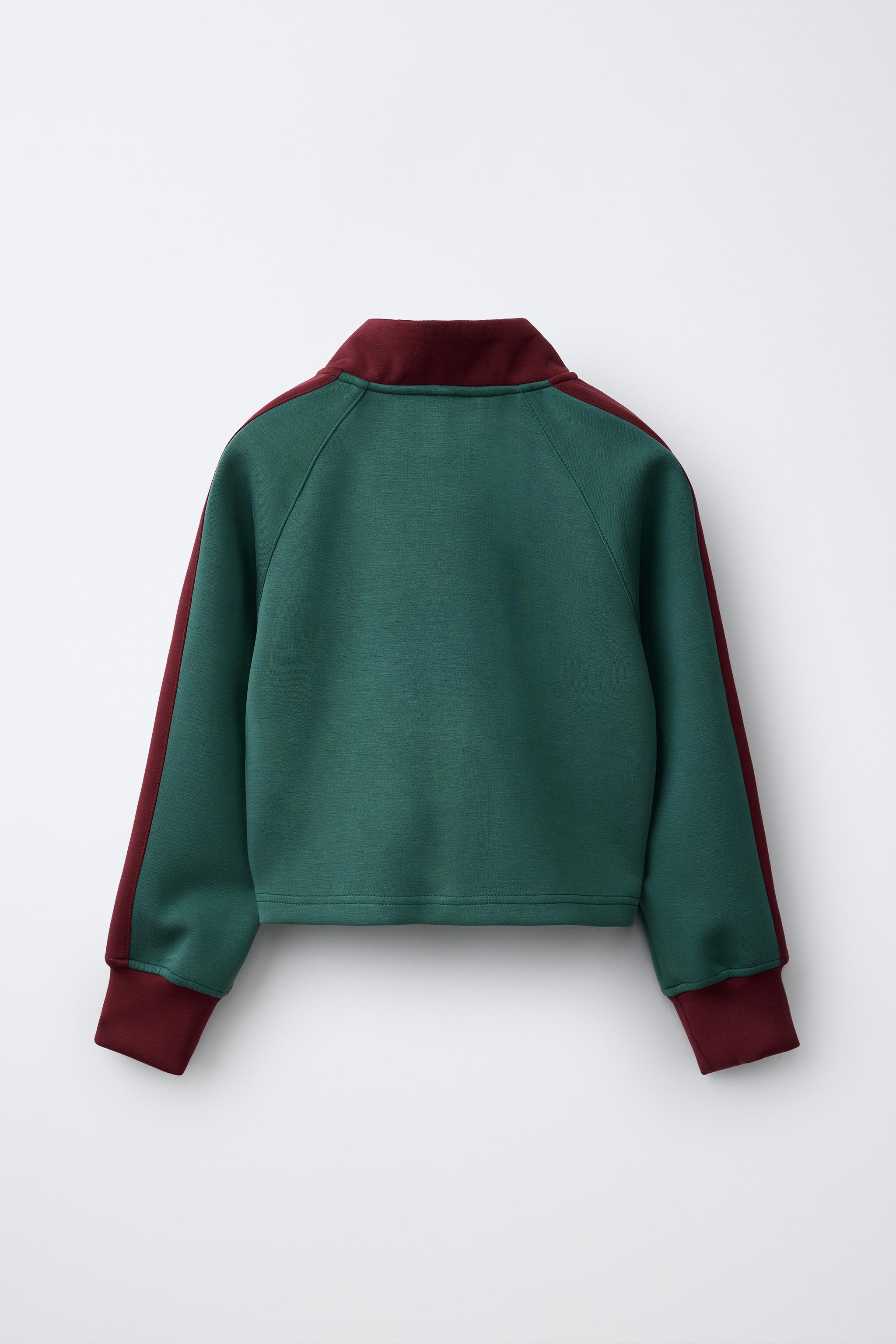 Детские худи Zara SPORTY COLOR BLOCK SWEATSHIRT — фото 3