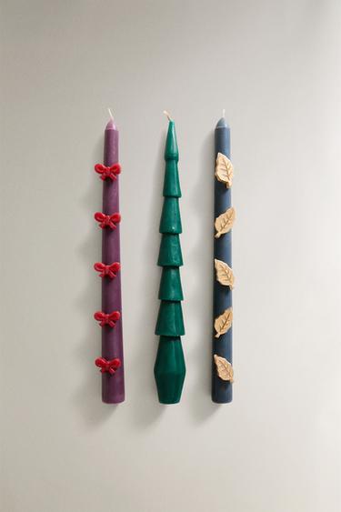 PACK OF GINGERBREAD SCENTED CANDLES (PACK OF 3) - Червоний Zara