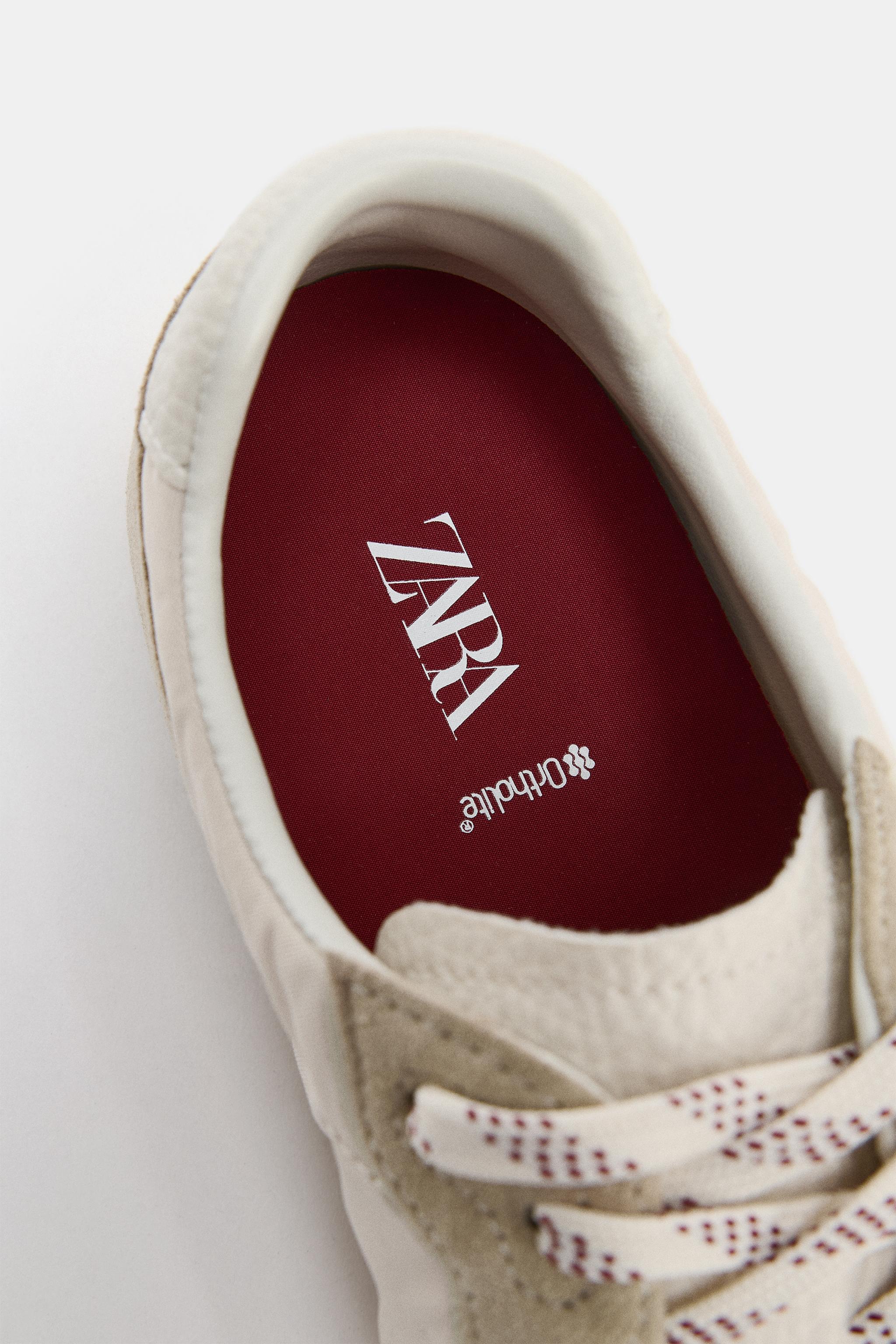 Женские кроссовки Zara COMBINED BAREFOOT SNEAKERS — фото 11