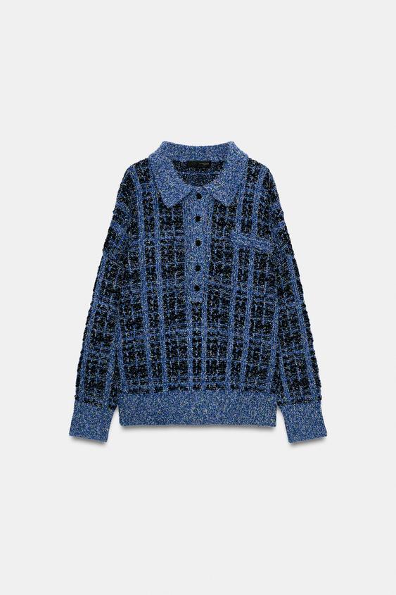 JERSEY PUNTO ESTRUCTURA - Azules de Zara - Imagen 0