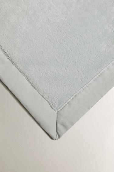 COTTON FLEECE BABY BLANKET - Green by Zara - Image 1