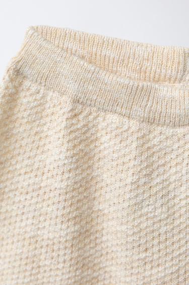 TEXTURED KNIT BERMUDA SHORTS - Light beige by Zara - Image 2