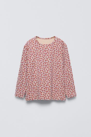 6-14 YEARS/ PYJAMAS WITH FLOWERS - Burgundy by Zara - Image 1