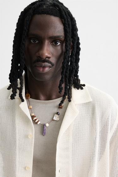 OPEN TEXTURED SHIRT - Ecru by Zara - Image 4