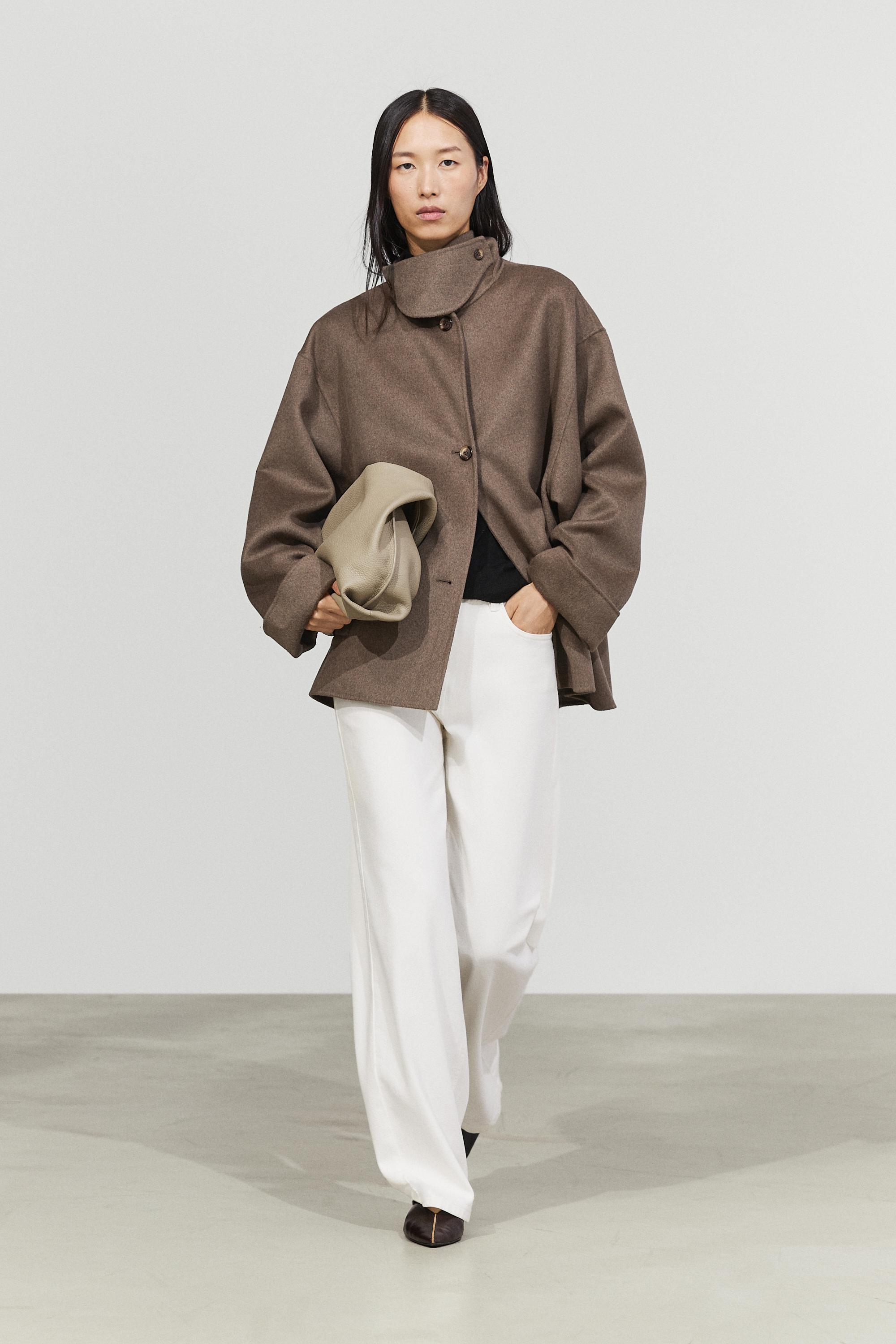 Wool-blend trench coat - Black gold | ZARA United States