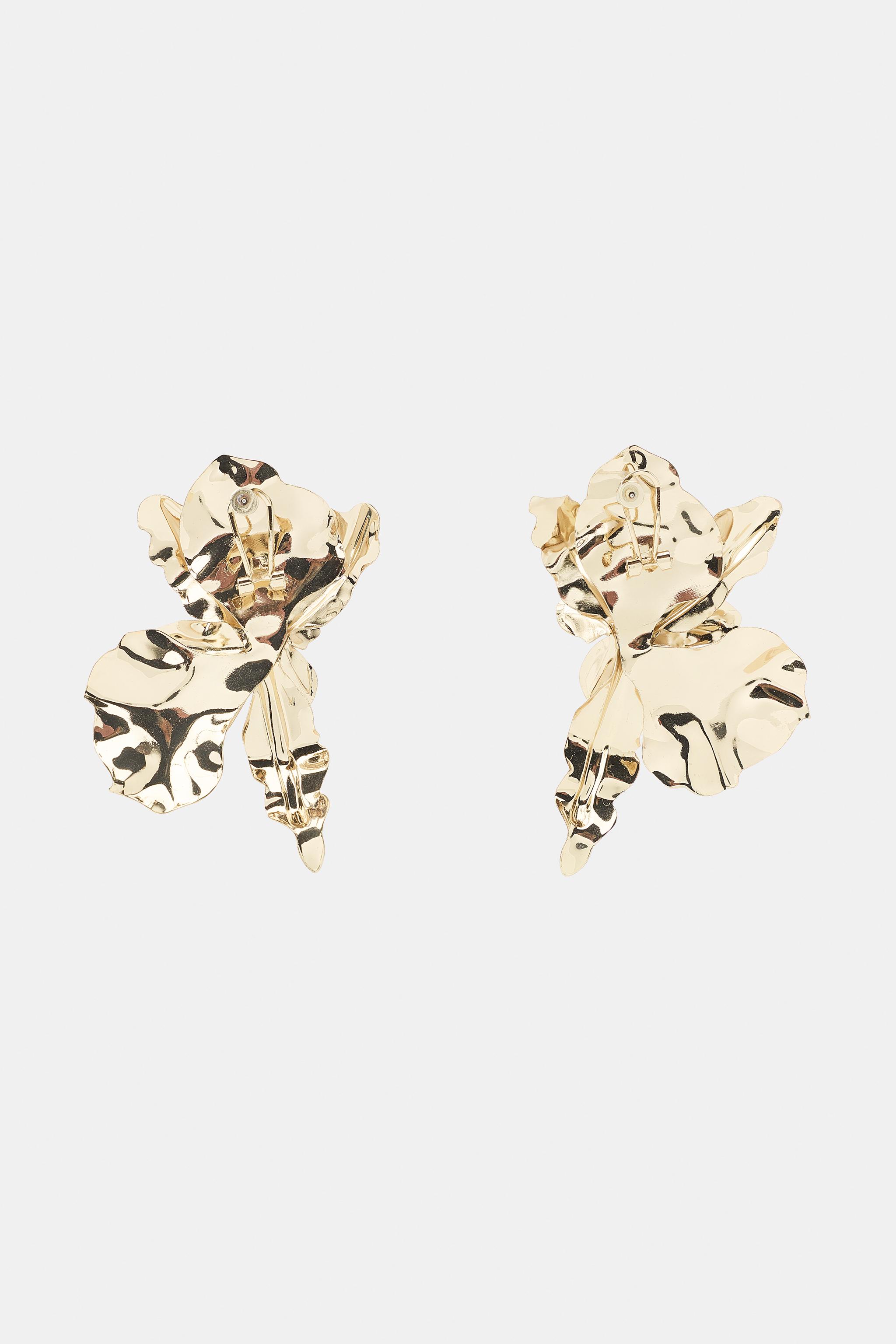 EMBOSSED FLOWER EARRINGS