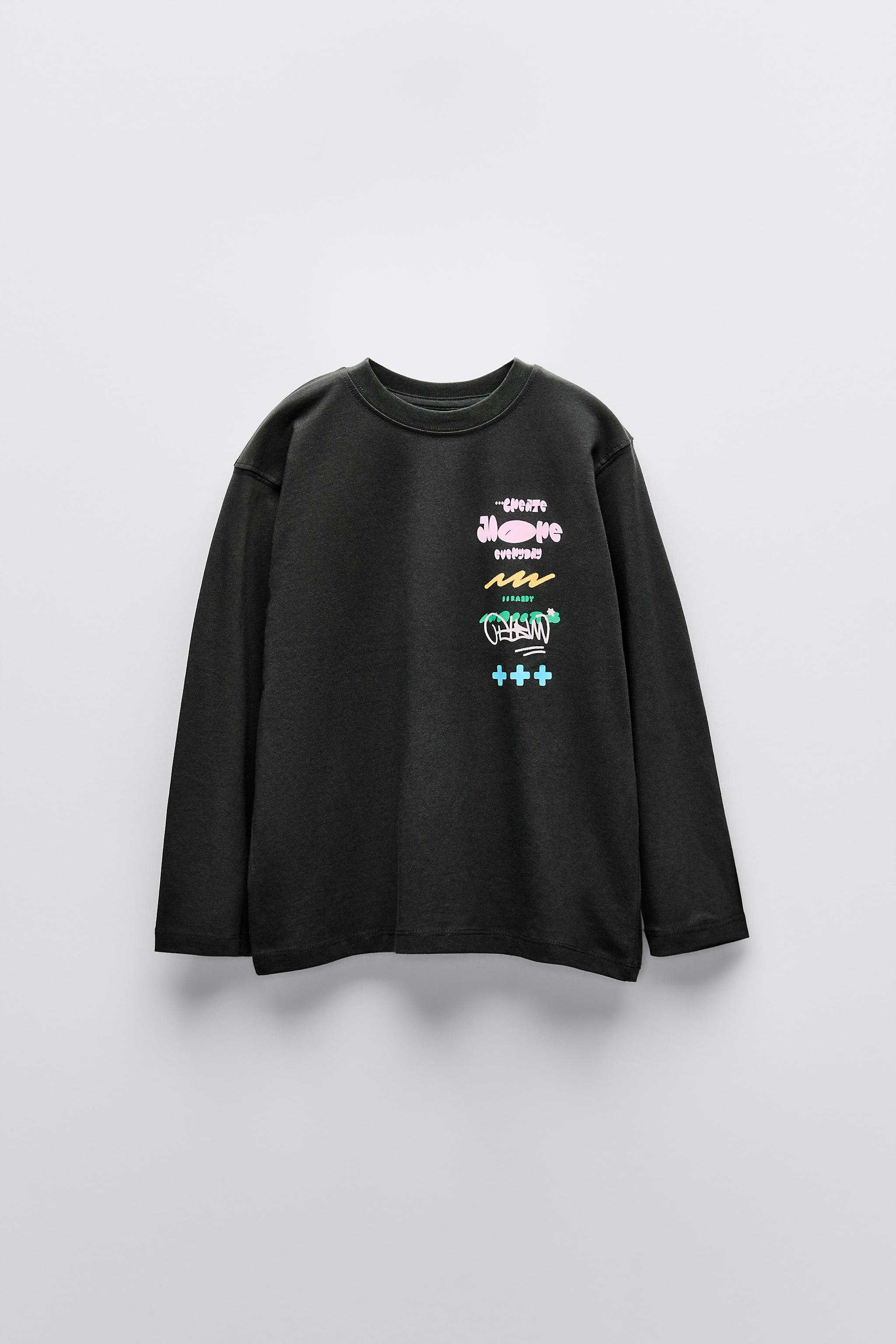 プリント Tシャツ - グレー | ZARA Japan / 日本