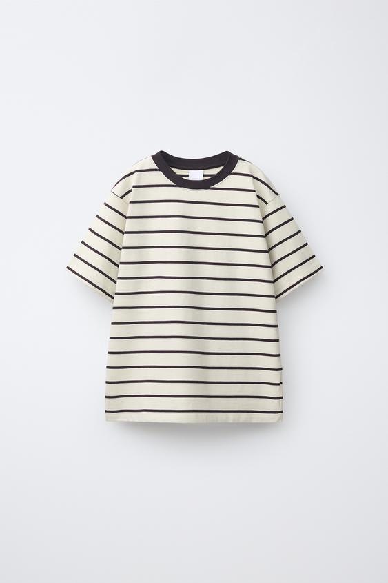 CAMISETA RAYAS - Rayas marrones de Zara - Imagen 0
