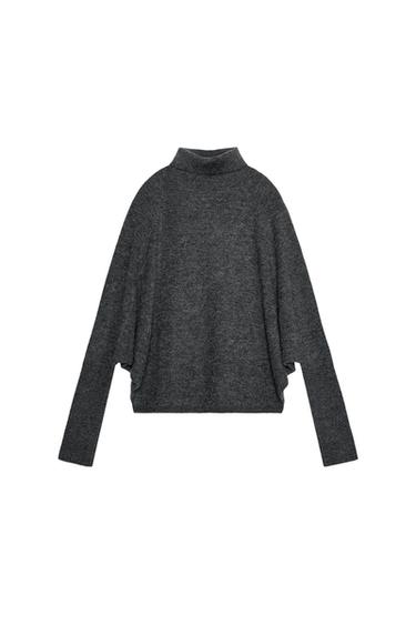 BATWING SLEEVE KNIT JUMPER - Grey marl by Zara