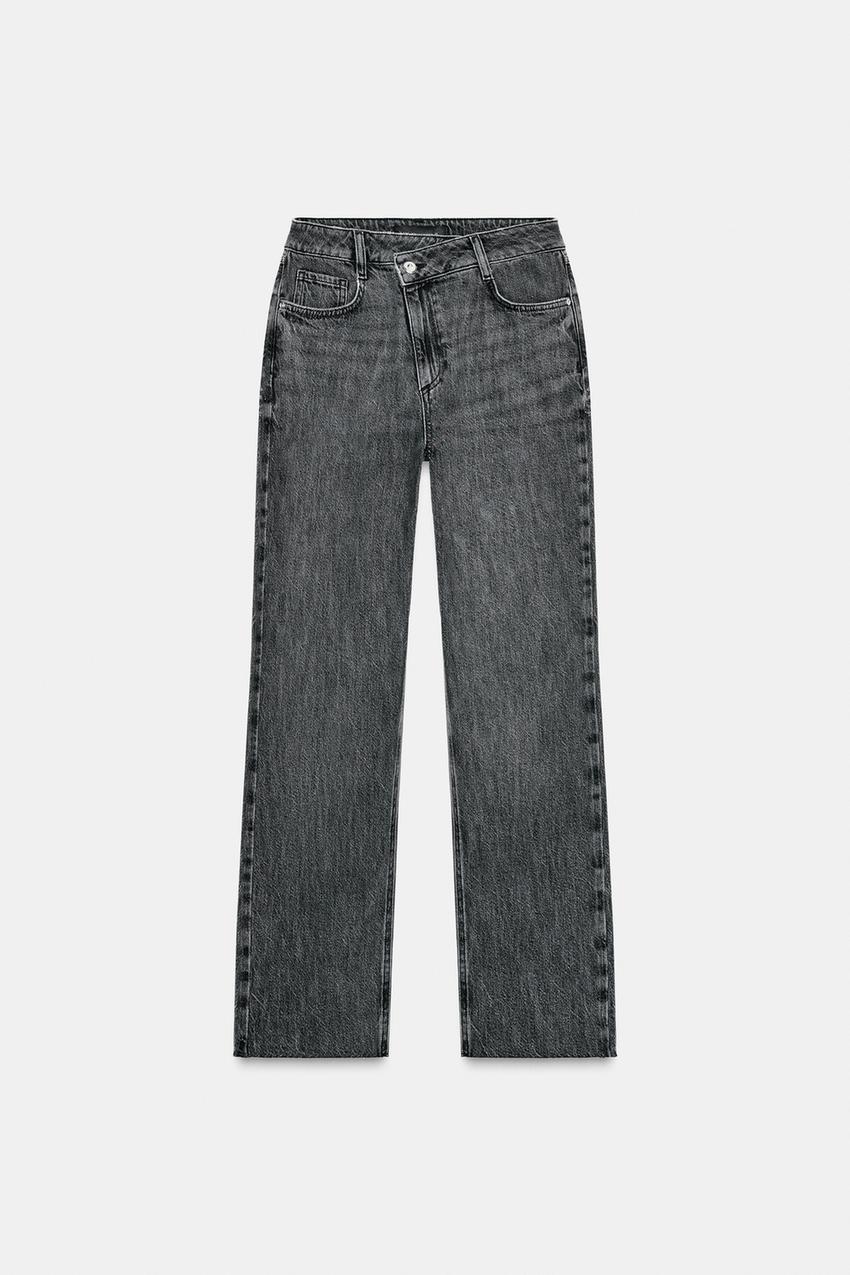 Z1975 STRAIGHT HIGH-WAIST CROSS-OVER WAIST JEANS