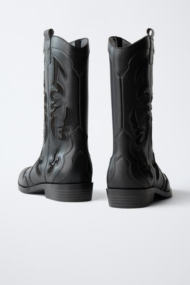 BOTTES COW-BOY - Noir de Zara - Image 7