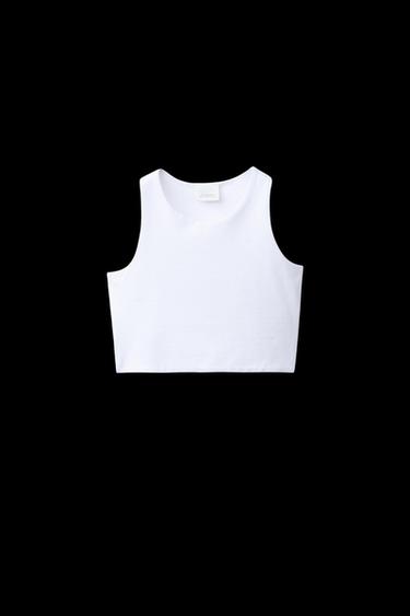 TOP CORTO TIRANTES - Blanco de Zara - Imagen 0