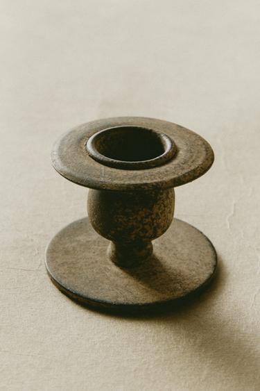 SMALL IRON TEALIGHT HOLDER - Black by Zara