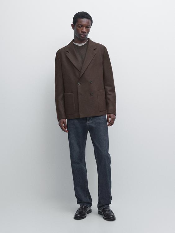 Double-breasted wool blazer