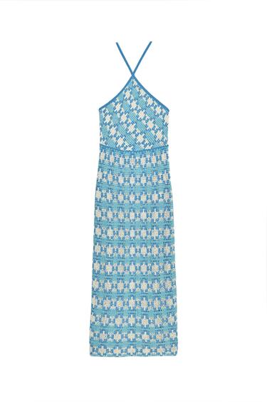 KNIT HALTER DRESS