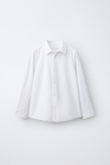 სუპერ-ელასტიური პერანგი - Zara-ს White