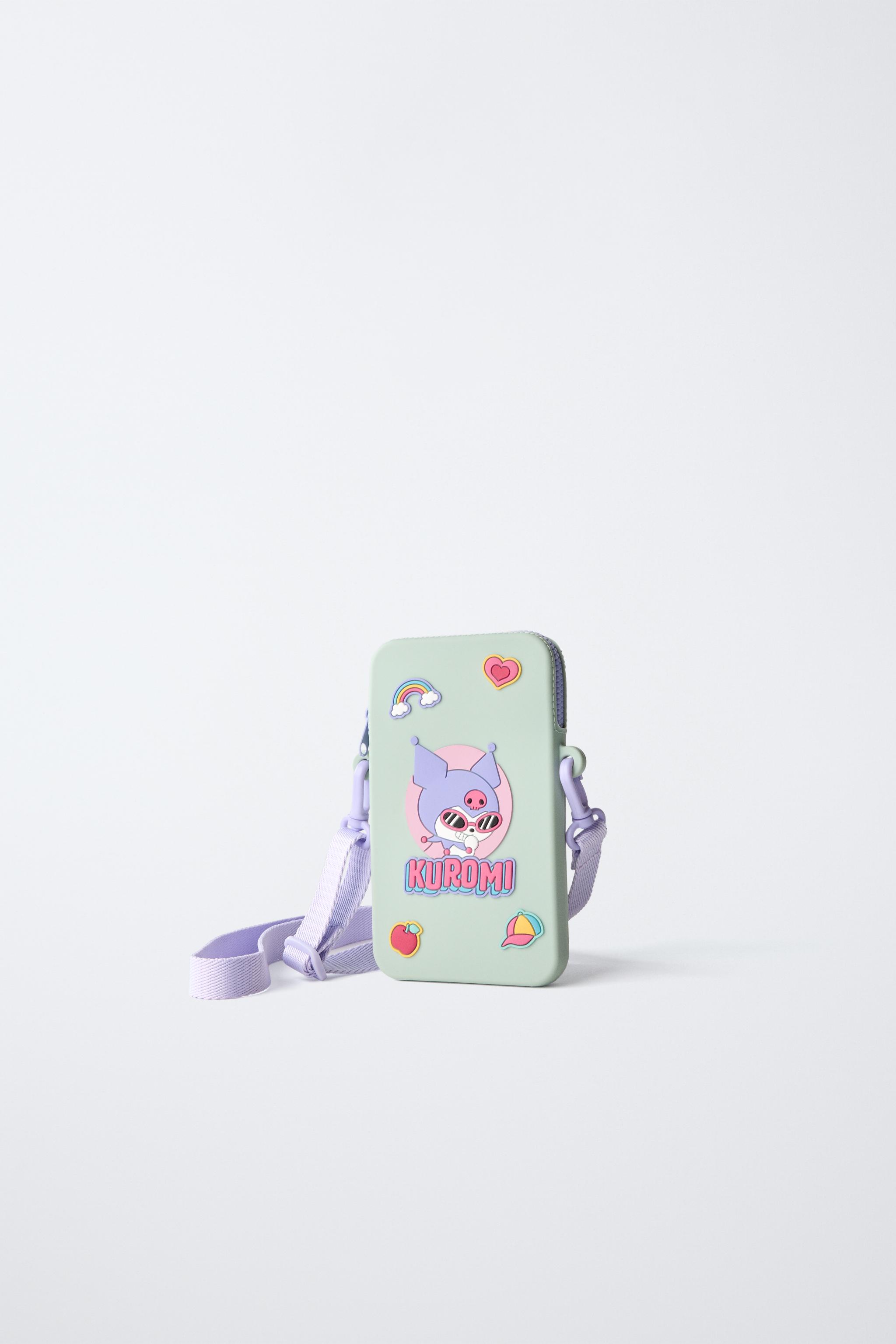 KUROMI © SANRIO RUBBERISED MOBILE PHONE POUCH Pink ZARA Spain