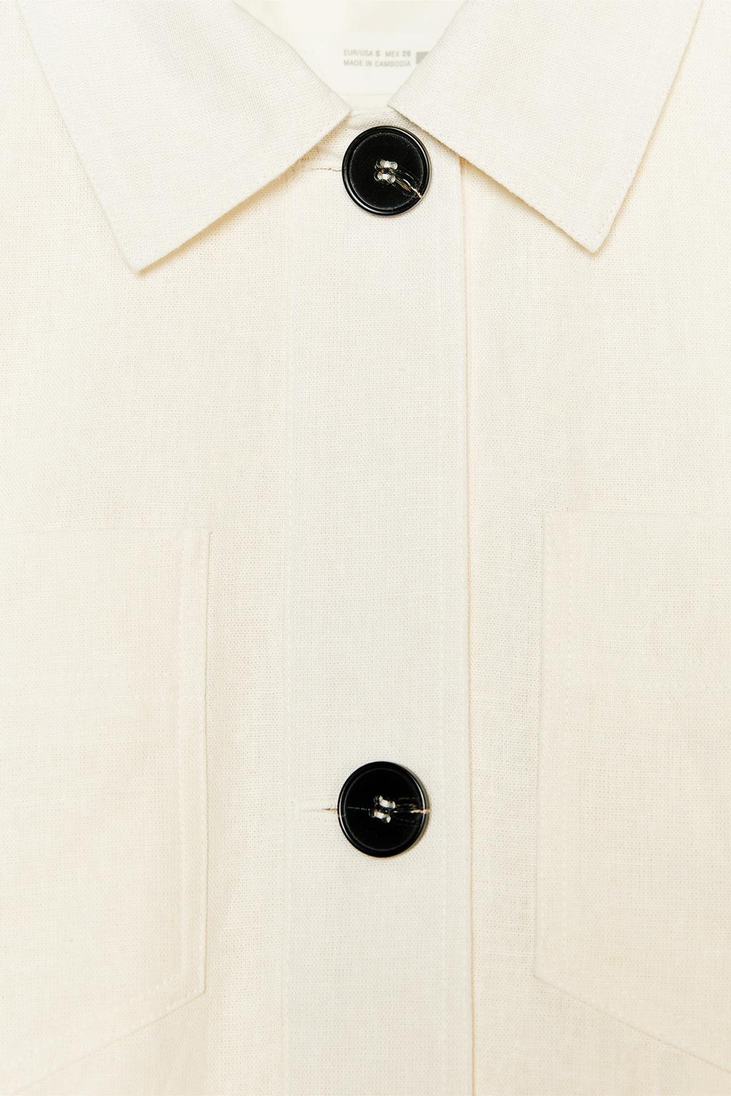 Thumbnail image for LINEN BLEND CROPPED JACKET