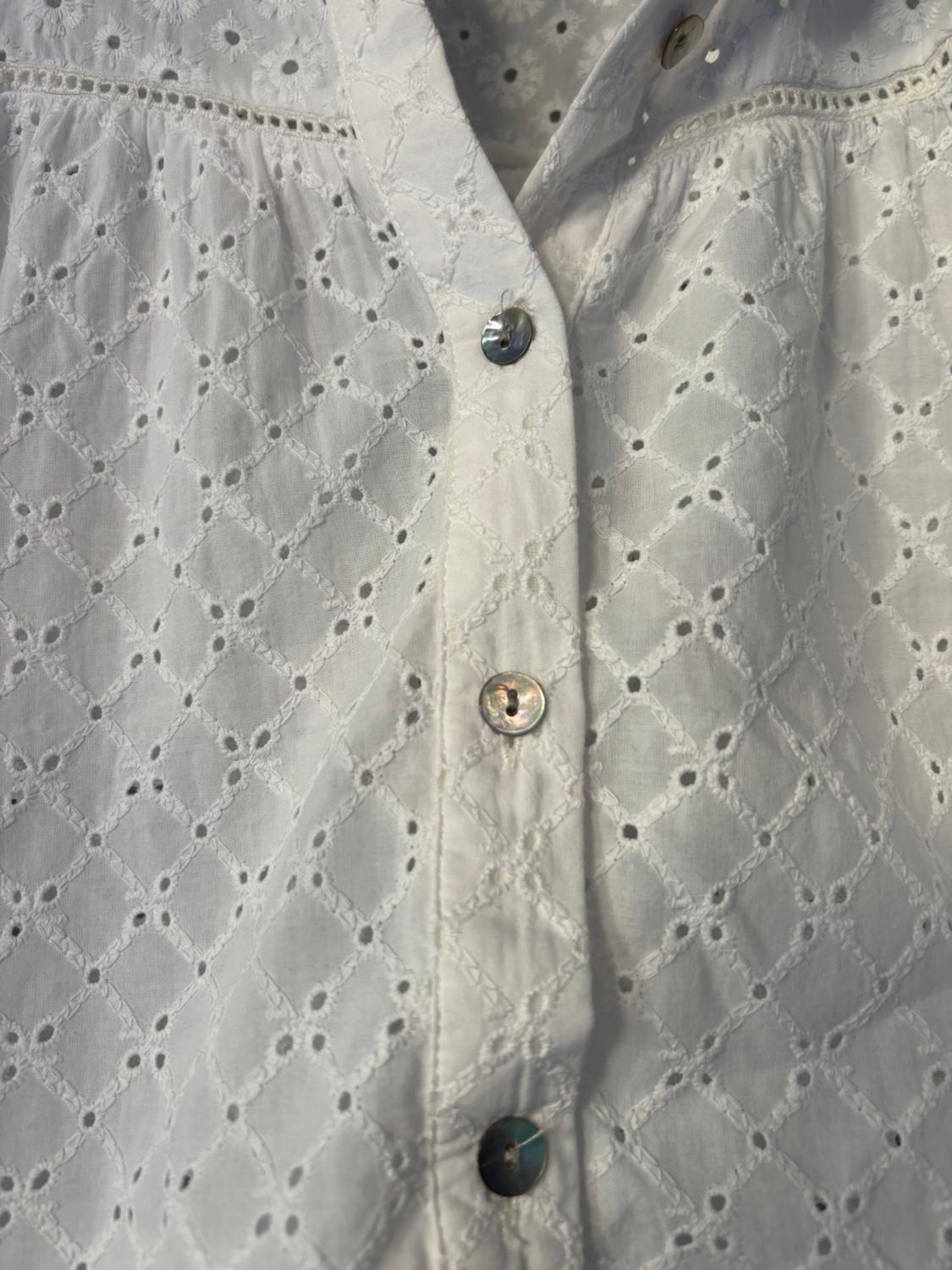 CROPPED SHIRT WITH CUTWORK EMBROIDERY - Image 4